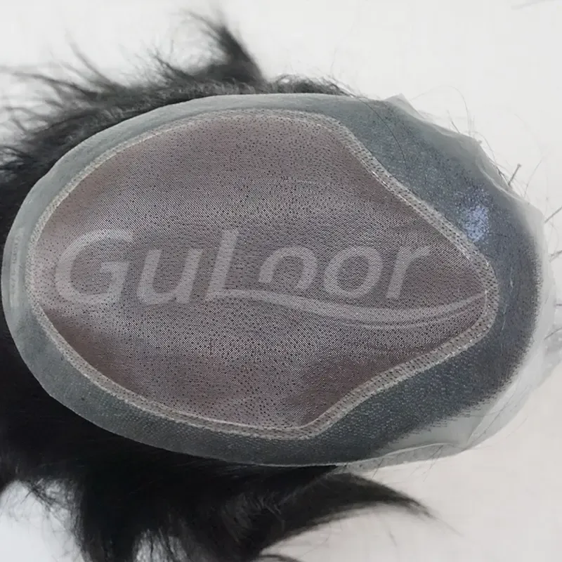 Fine Mono Base With Pu Perimeter 12 Inches Straight Hair 120% Density Chinese Hair