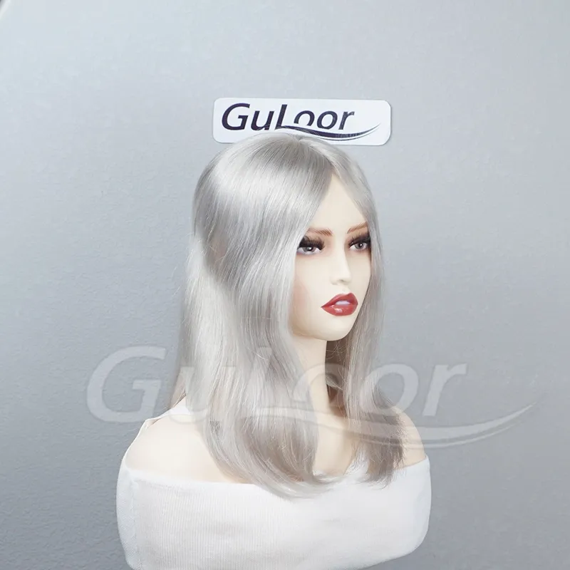 Silk Top base Women's Topper grey hair virgin hair | Guloor Hair