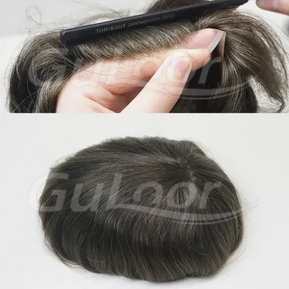 Fine welded mono Base 6 Inches #610 Color 100% Density Natural Straight Remy Hair