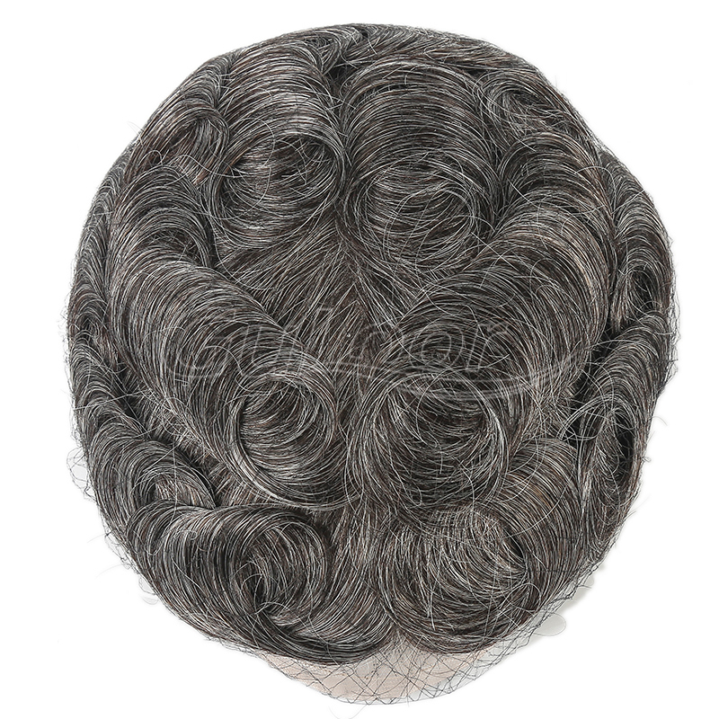 Wholesale Mono Top With Poly Coating All Around Perimeter Most Popular Men’s Toupee