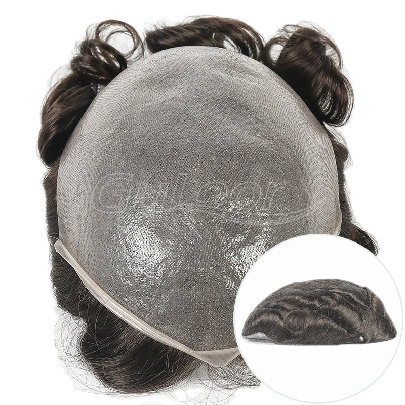 Hair Replacement Wholesale 0.02mm Ultra Thin Skin V-looped Hairpiece For Men