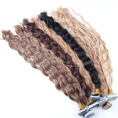 Wholesale 9A Russian Remy Tape Hair Extensions Double Drawn Tape In Hair Extensions Virgin Human Tape Hair-Guloor