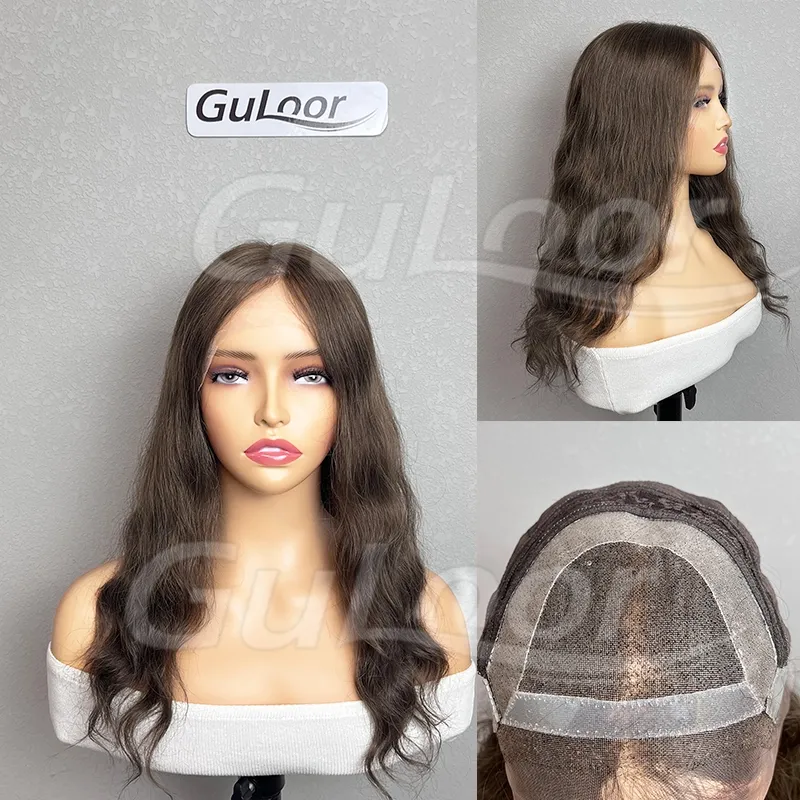 Customized hair system Hard Lace with weft 14 " | Guloor Hair