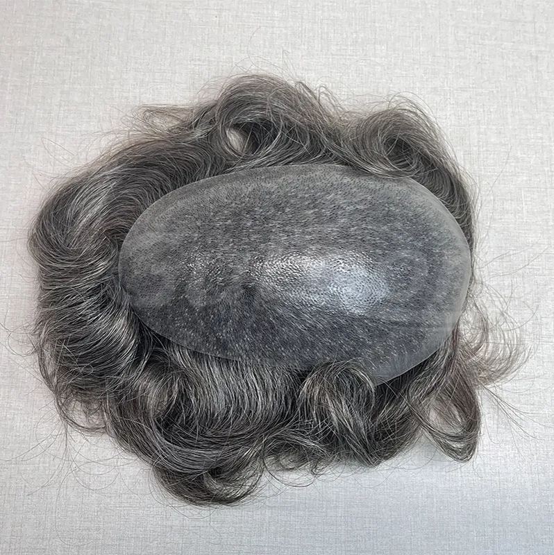 Mens Toupee Hairpiece Human Hair Systems 5#