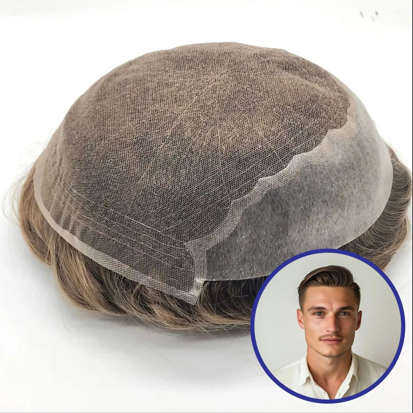 Wholesale Q6 style men's toupee French Lace with Thin Skin | Guloor Hair