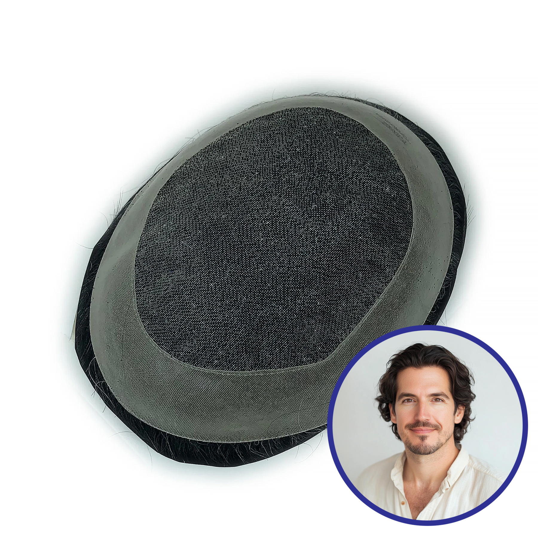 Custom Order Human Hair mono 0.11 #1 mix 15-20 Men toupee