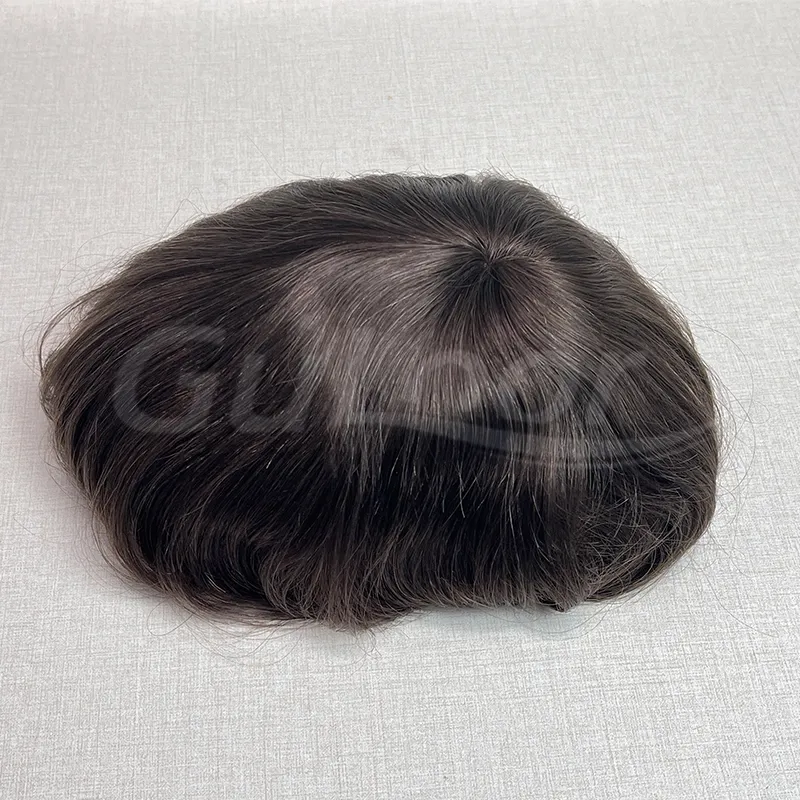 Custom Mono#3+peripheral PU+front lace Base 6 inches 130 Density 100% human hair