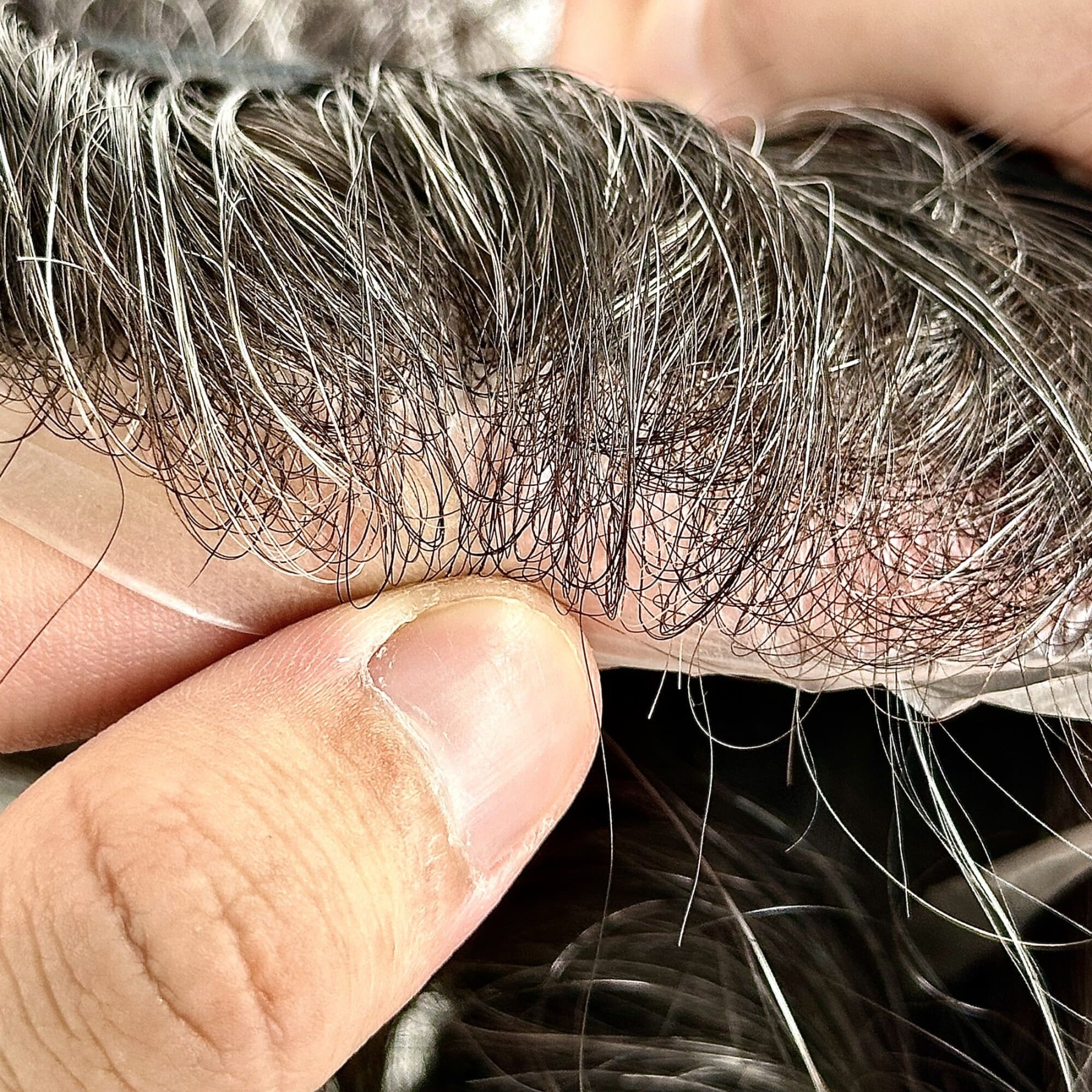 Mens Toupee Hairpiece Mirage Human Hair Systems 1B30#