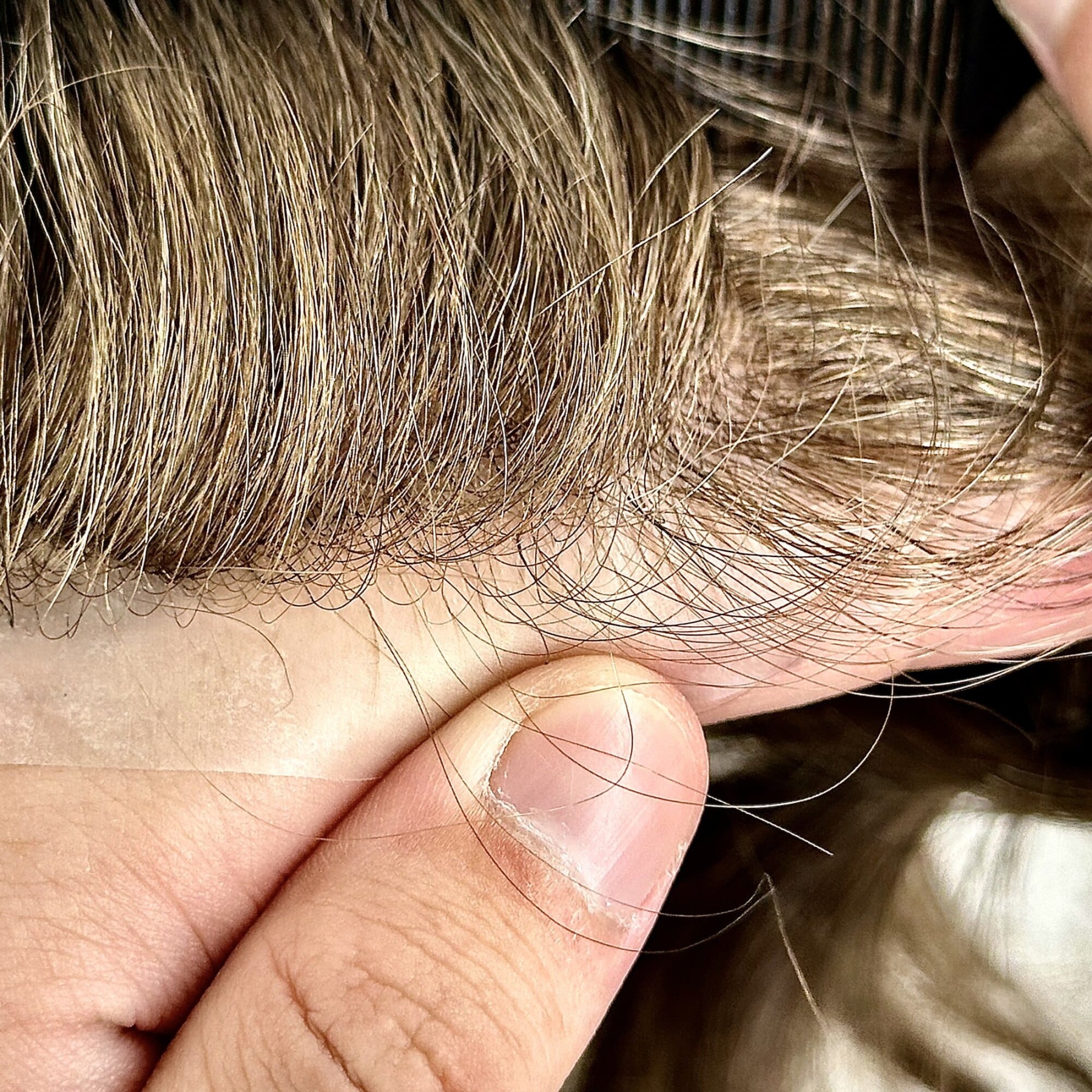 Mens Toupee Hairpiece NG Human Hair Systems 613#