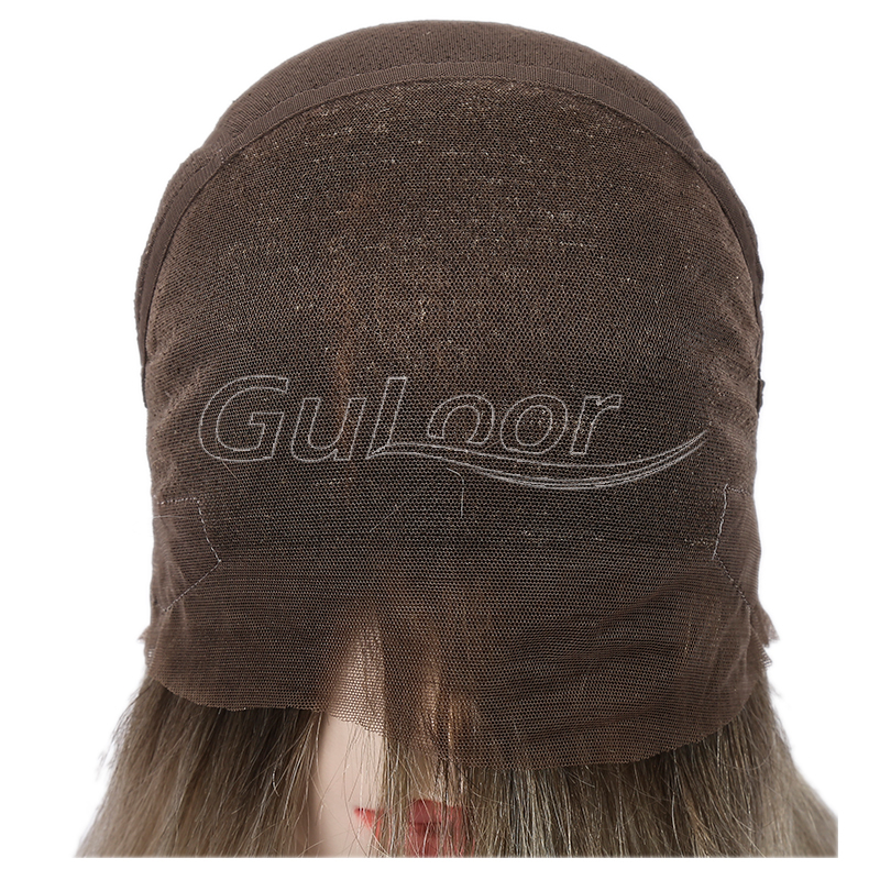 Ashy Blonde Ombre Color Natural Wave Full Lace Wig