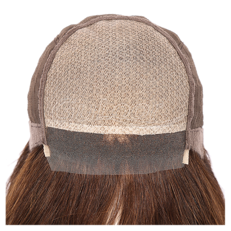 Medium Brown Bob Style Natural Looking Mono Top Wig