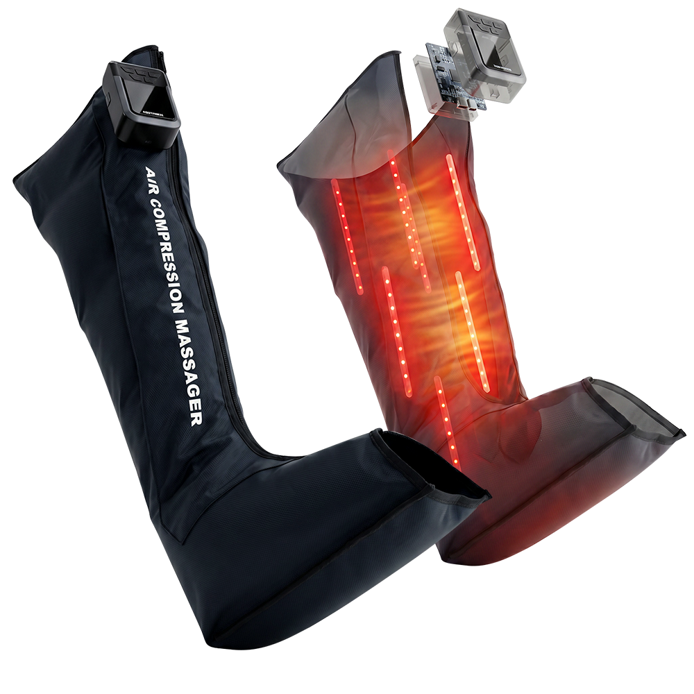 Red Light Therapy Leg Massager ST-5041A | Air Compression 5-Chamber + 660nm/850nm LED | Beirelax OEM