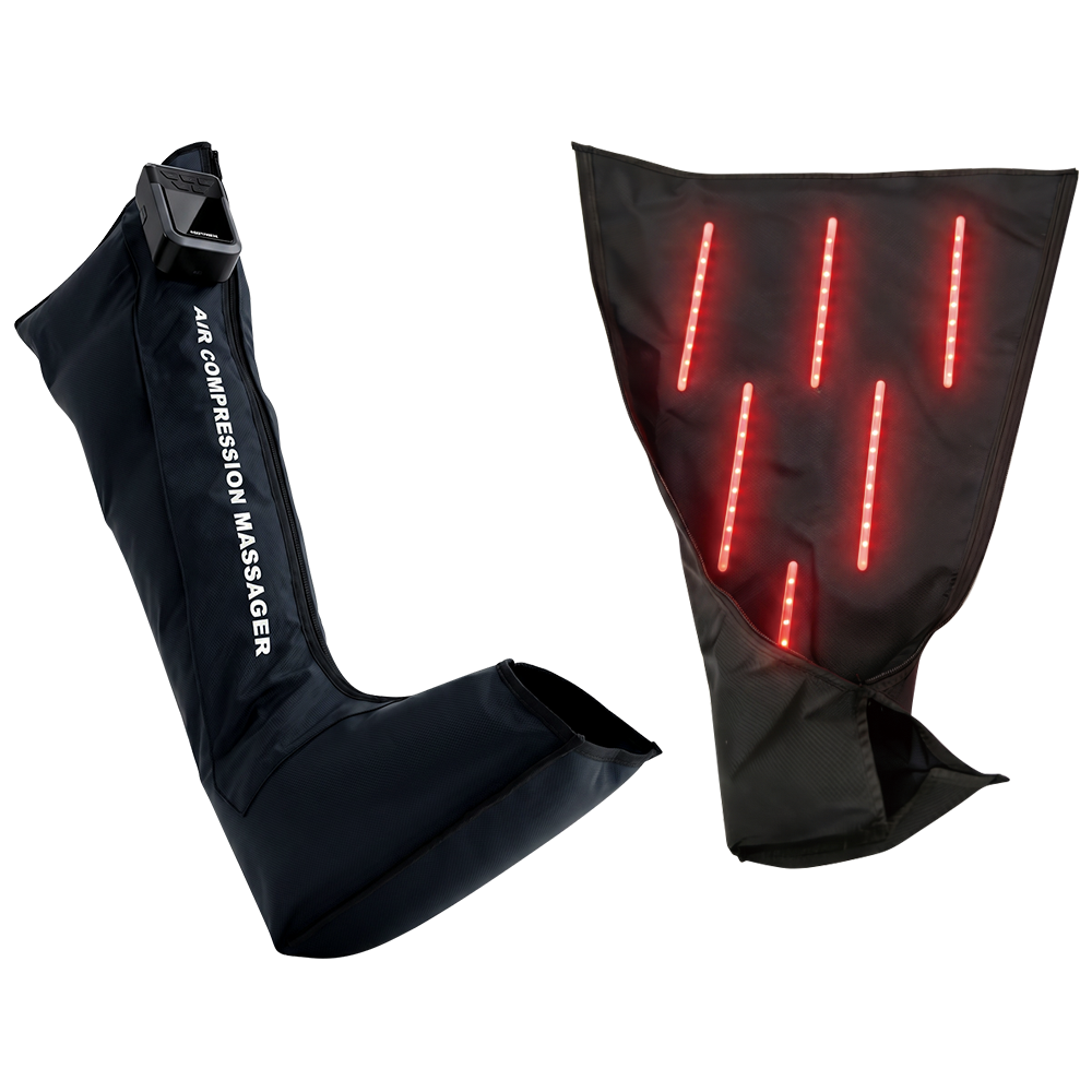 Red Light Therapy Leg Massager ST-5041A | Air Compression 5-Chamber + 660nm/850nm LED | Beirelax OEM