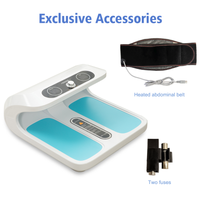 Terahertz Foot Massager KB-136C | PEMF Suspended Solenoid + Red Blue Light + Heating Belt | Beirelax OEM