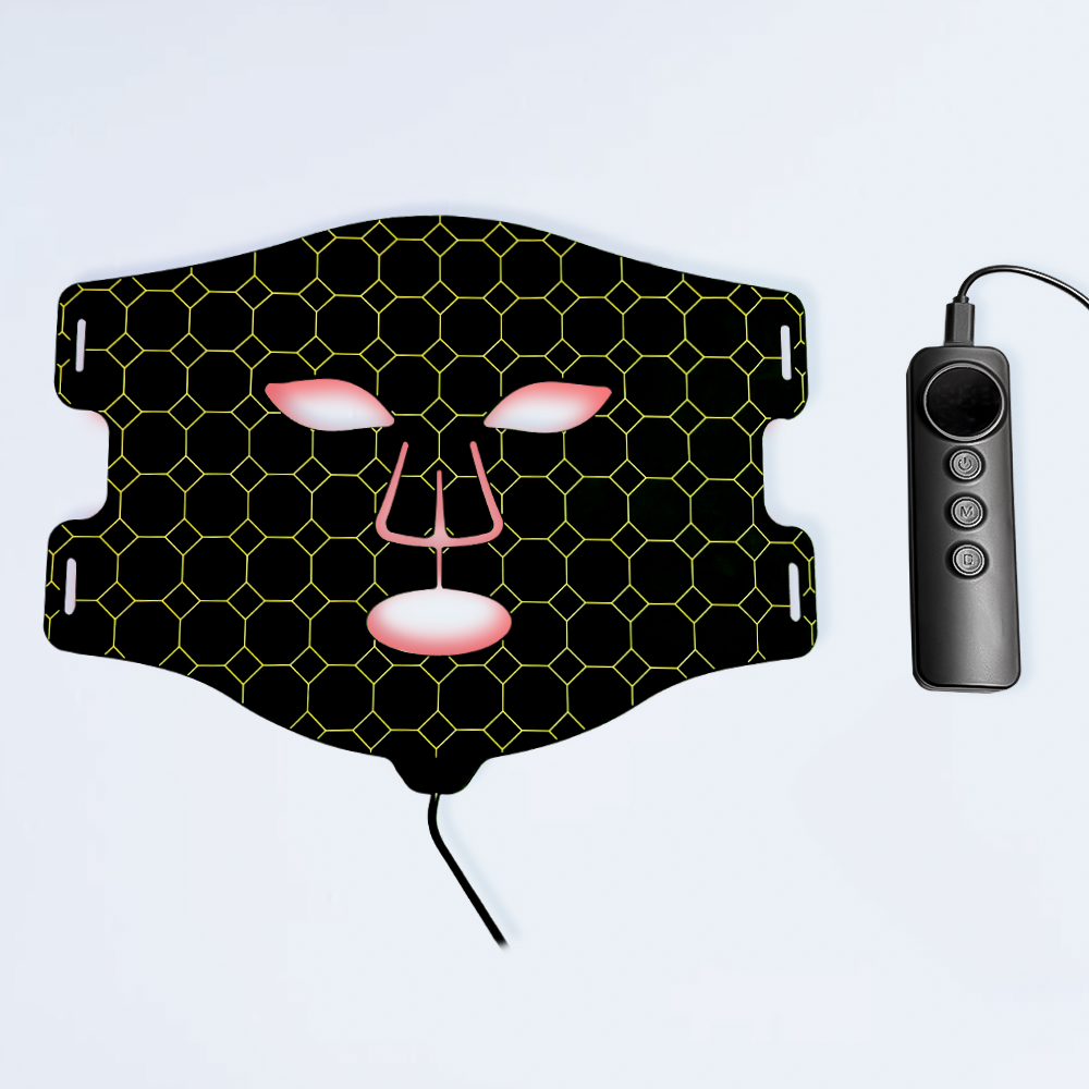 Professional Grade Silicone LED Light Therapy Mask - 650nm Red, 450nm Blue & 850nm IR with Massage - OEM/ODM Available