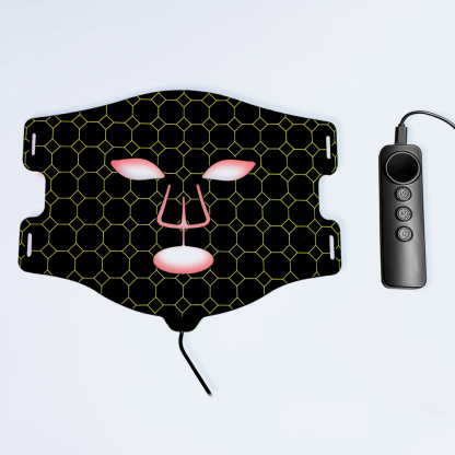 Professional Grade Silicone LED Light Therapy Mask - 650nm Red, 450nm Blue & 850nm IR with Massage - OEM/ODM Available
