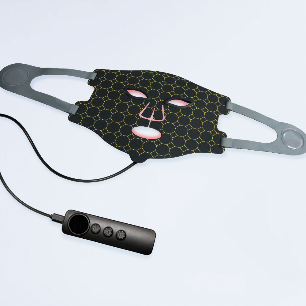 Professional Grade Silicone LED Light Therapy Mask - 650nm Red, 450nm Blue & 850nm IR with Massage - OEM/ODM Available