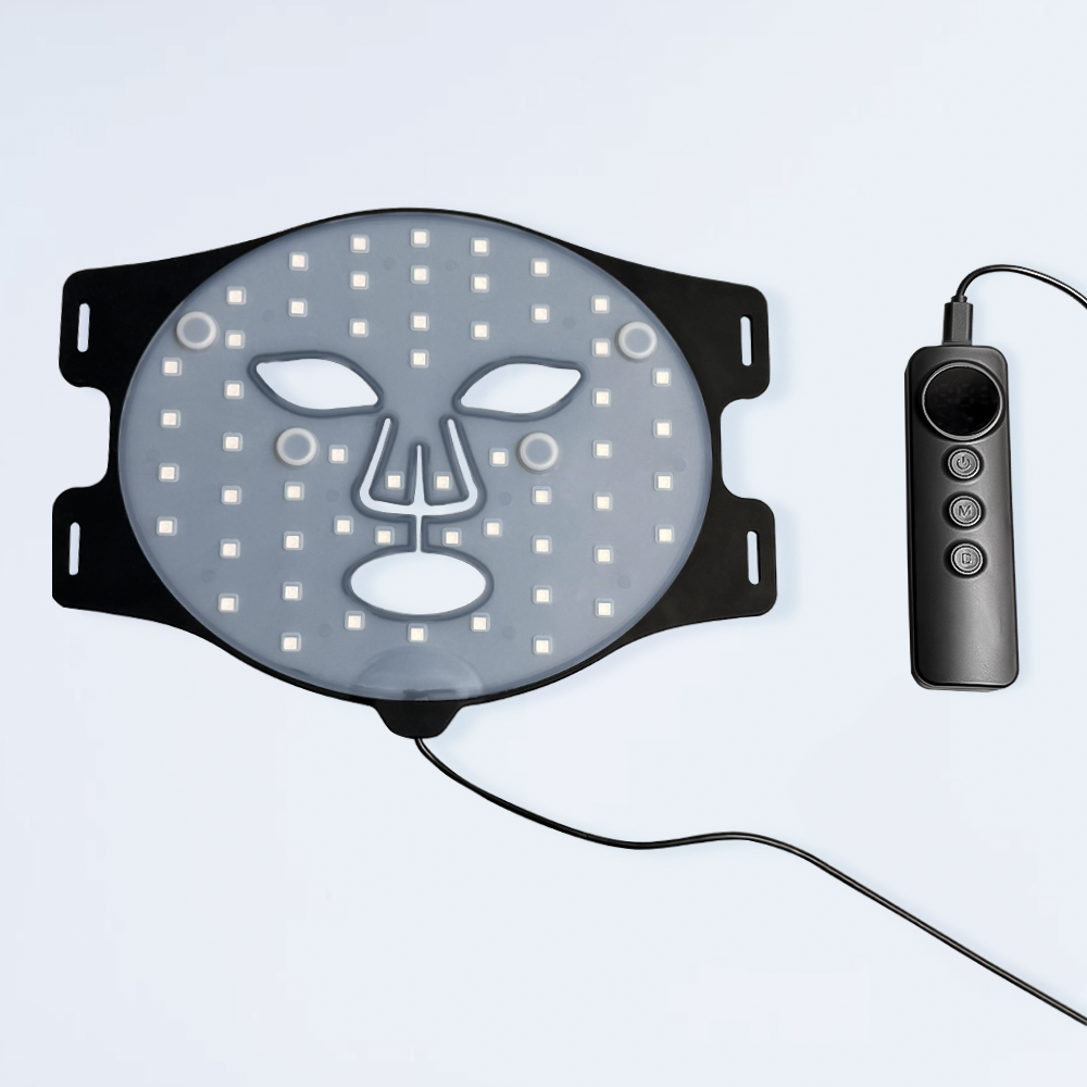 Professional Grade Silicone LED Light Therapy Mask - 650nm Red, 450nm Blue & 850nm IR with Massage - OEM/ODM Available