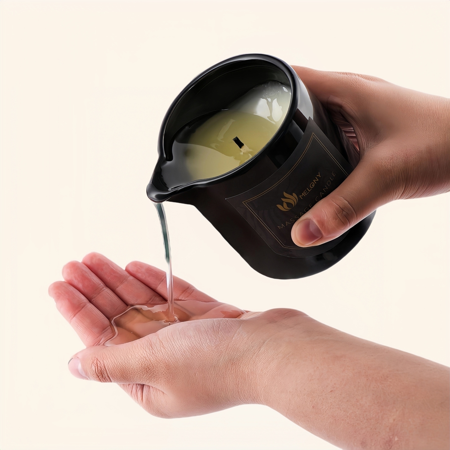 MELONY Chocolate Whiskey Soy-based Massage Oil Candle | 8.1OZ / 230G