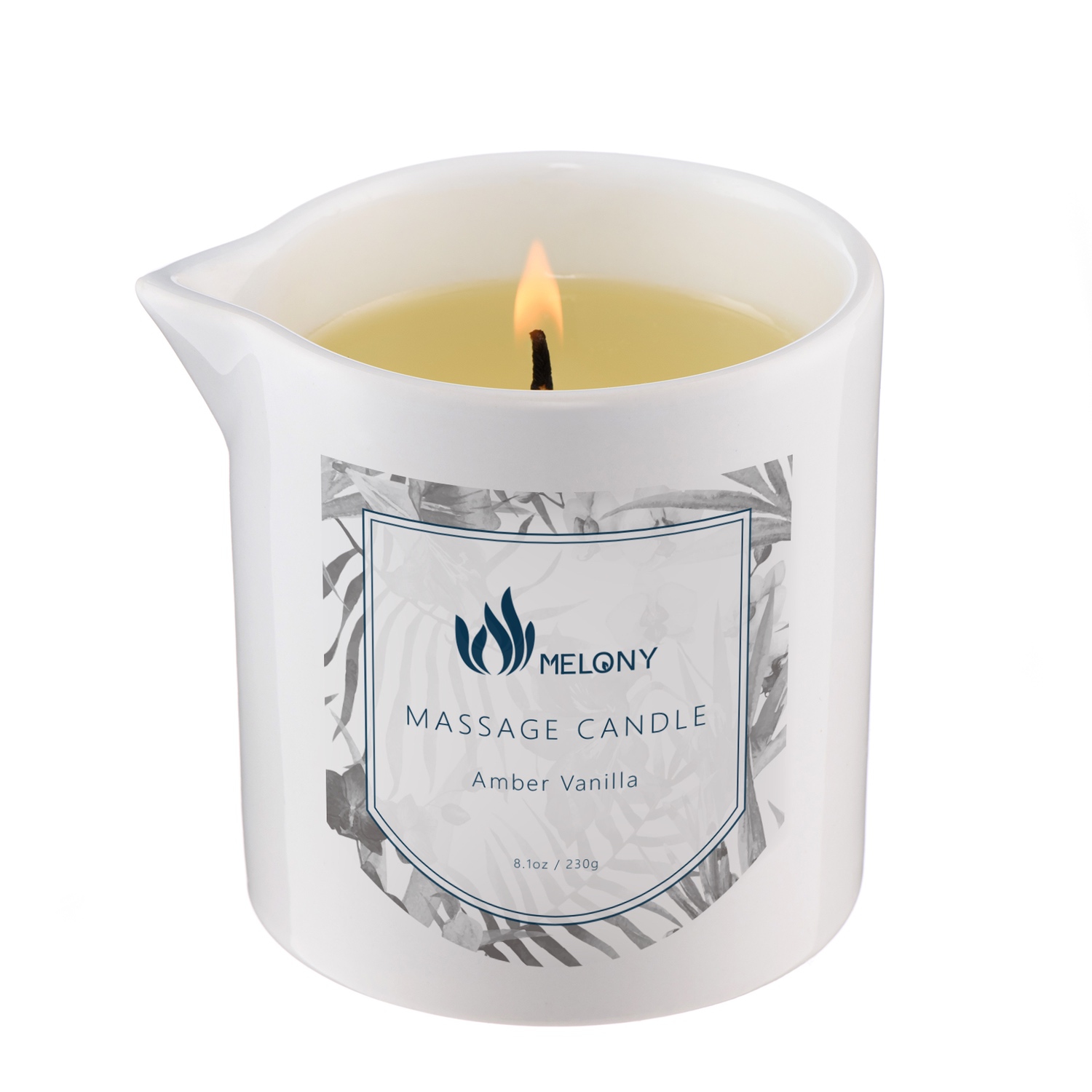 AMBER VANILLA | MELONY SOY MASSAGE CANDLE | 8.1OZ / 230G
