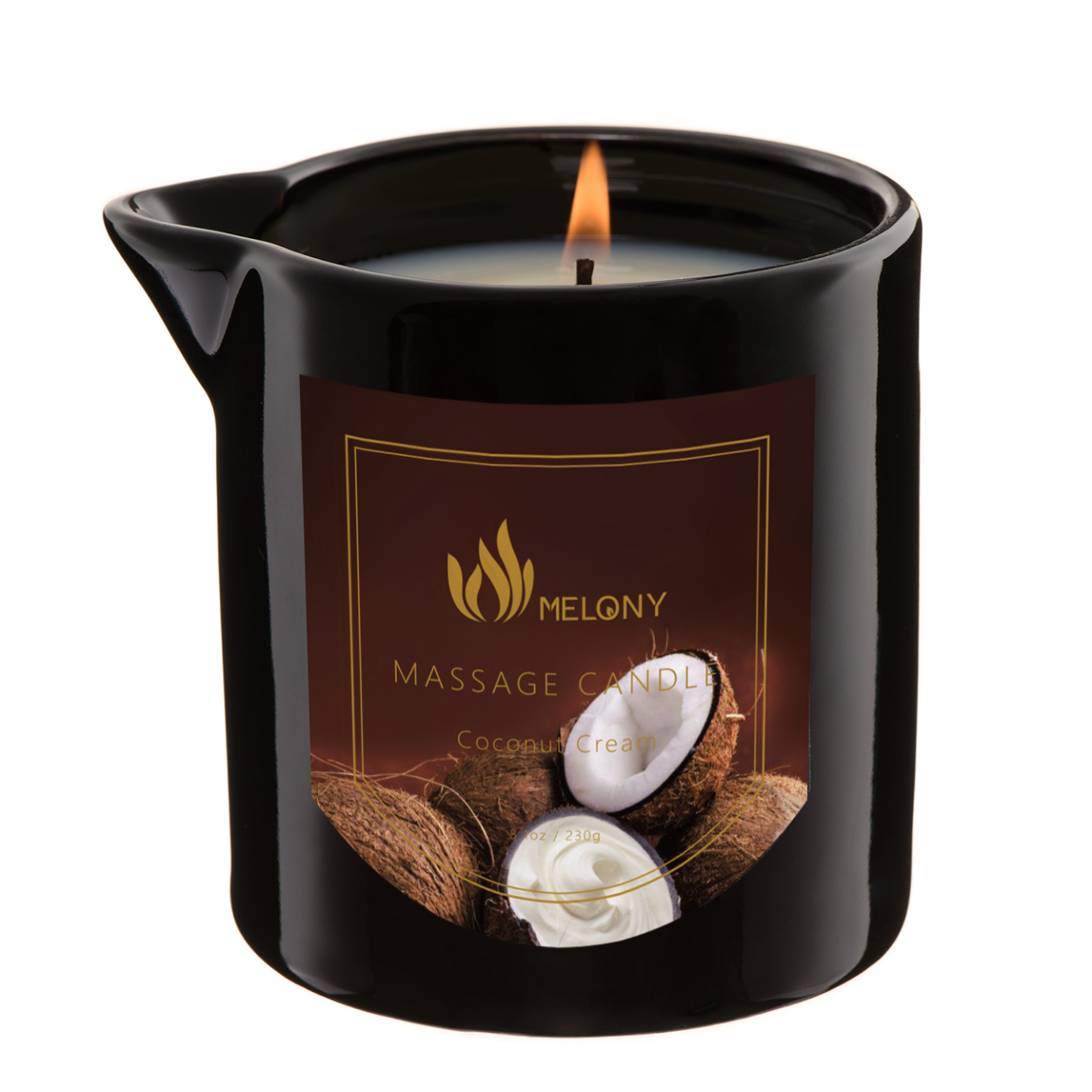 COCONUT CREAM | MELONY SOY MASSAGE CANDLE | 8.1OZ / 230G