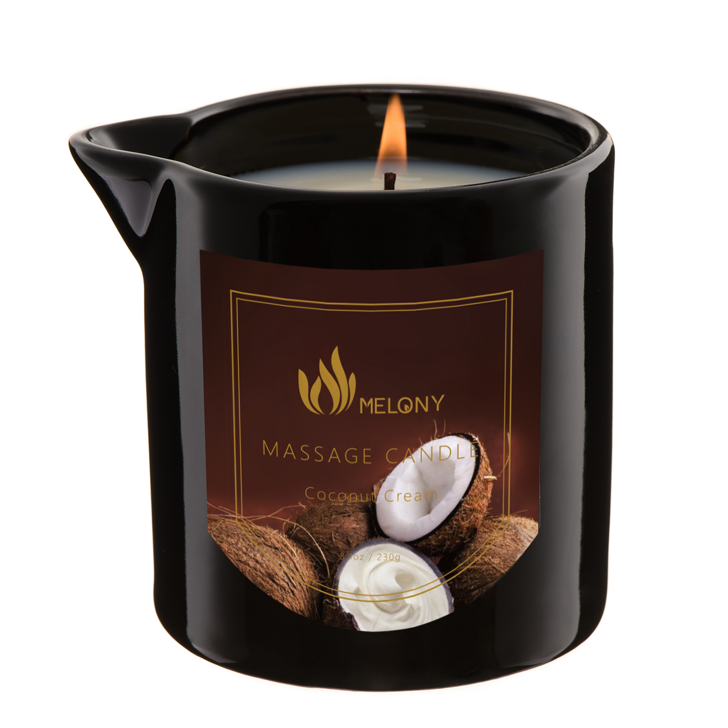 COCONUT CREAM | MELONY SOY MASSAGE CANDLE | 8.1OZ / 230G
