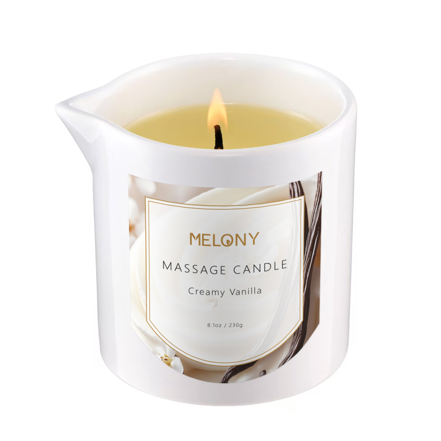 Creamy Vanilla | MELONY SOY MASSAGE CANDLE | 8.1OZ / 230G