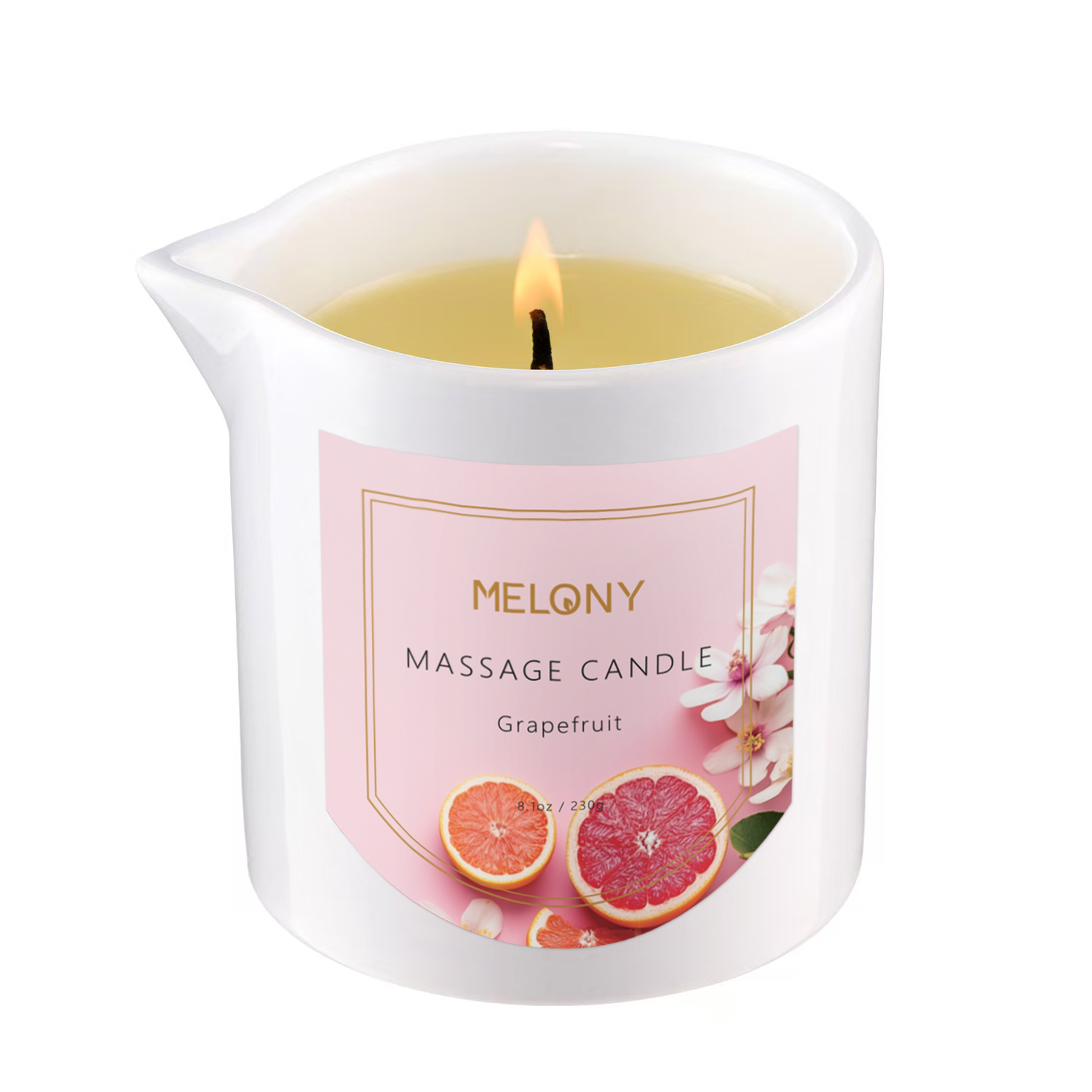 Grapefruit | MELONY SOY MASSAGE CANDLE | 8.1OZ / 230G