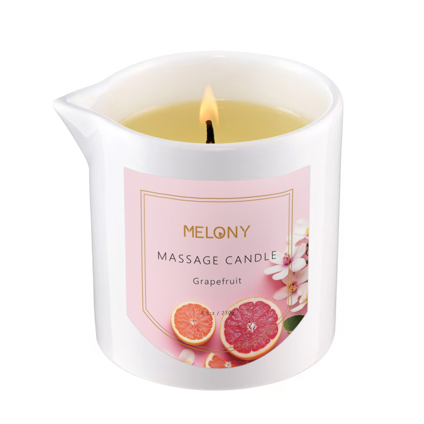 Grapefruit | MELONY SOY MASSAGE CANDLE | 8.1OZ / 230G