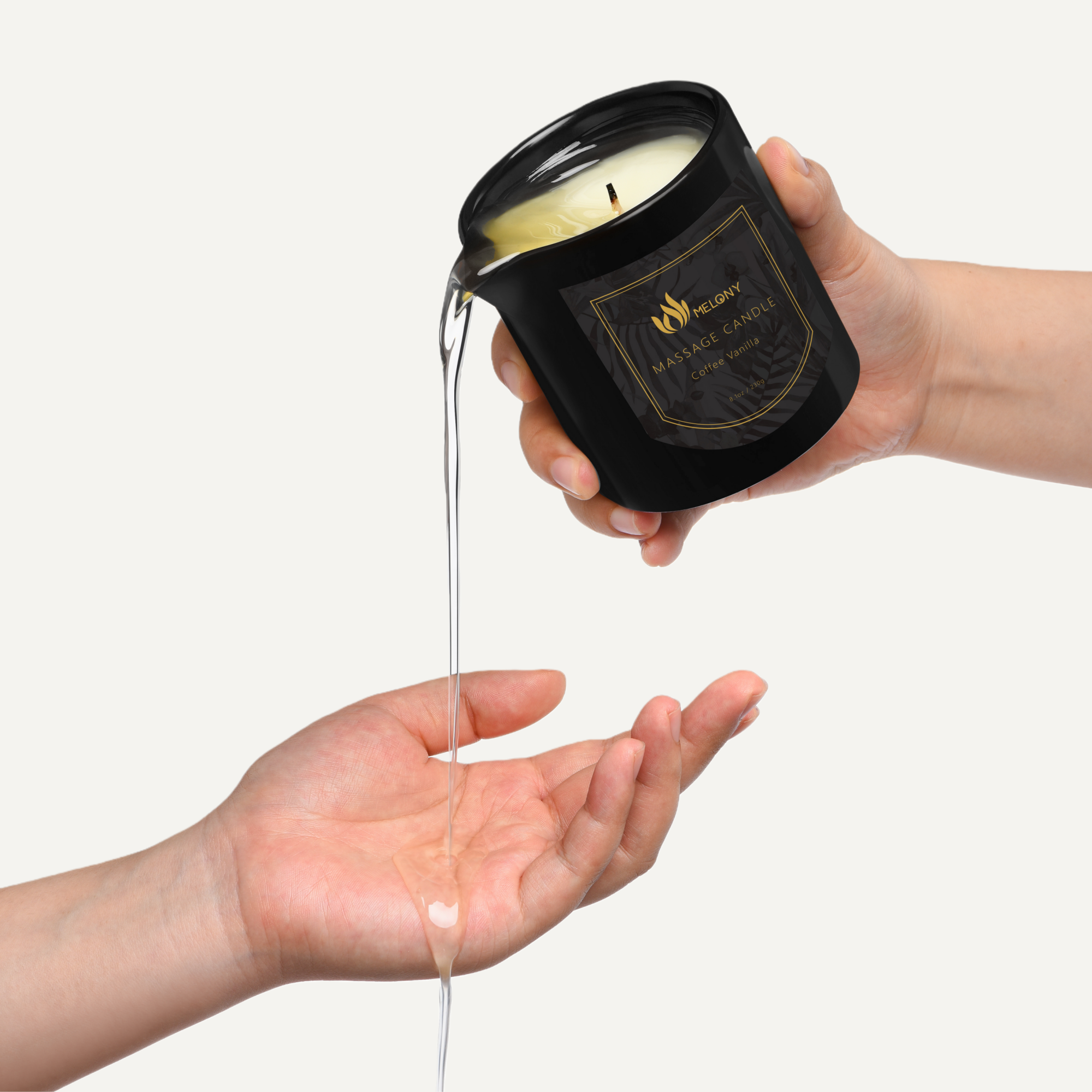 COFFEE VANILLA | MELONY SOY MASSAGE CANDLE | 8.1OZ / 230G