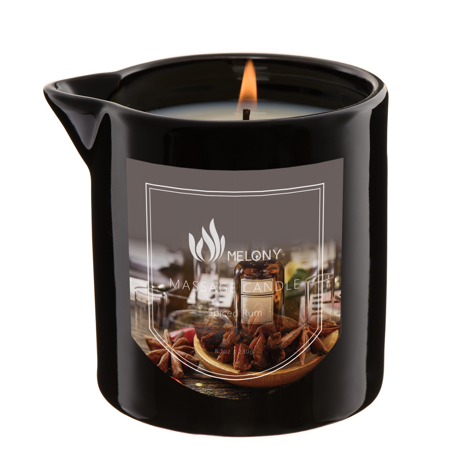 SPICE RUM | MELONY SOY MASSAGE CANDLE | 8.1OZ / 230G
