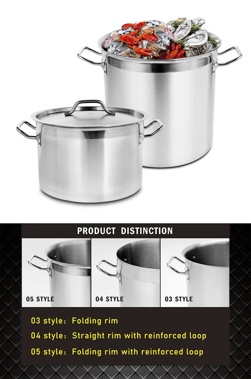 Daosheng Metal Good Price Stock Pot Large Commercial Stainless Steel Water Pot