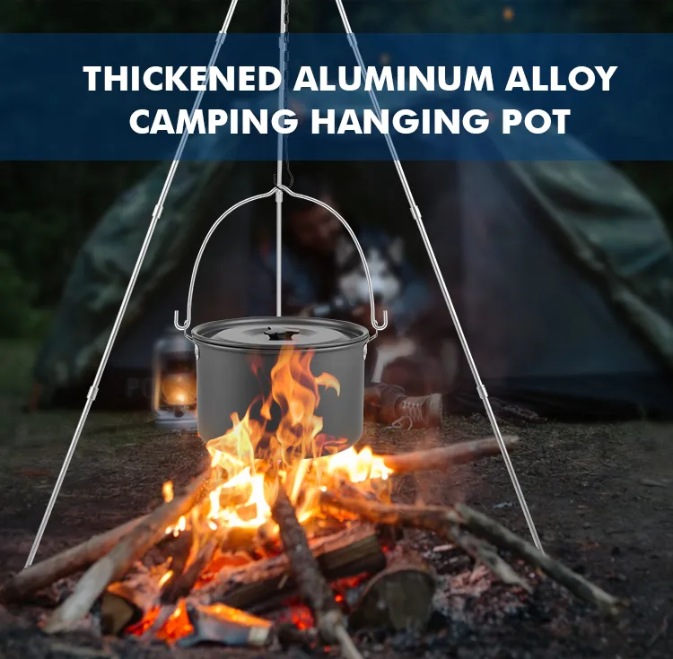 Outdoor 1-2 Person Portable Camping and Hiking Collapsible Backpacking Cookware Set Outdoor Survival Emergency Kit
