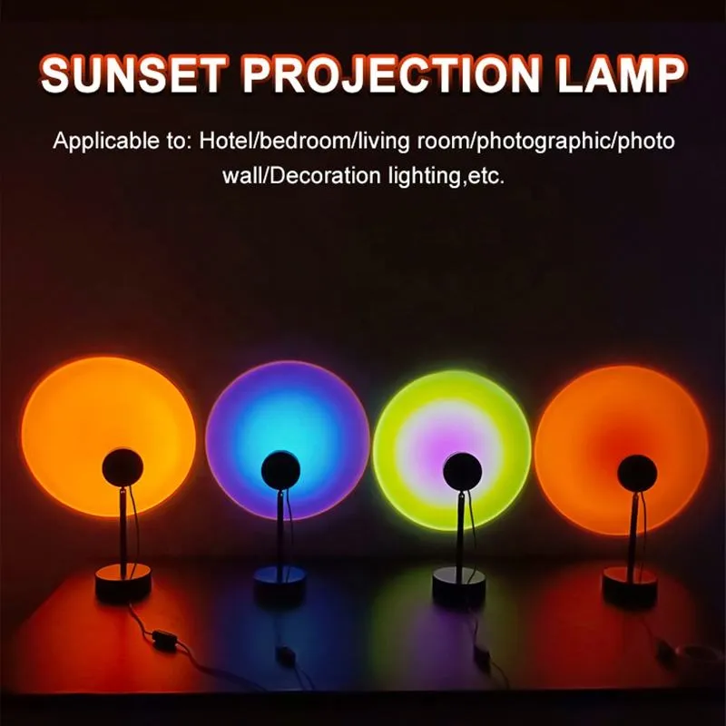 Rainbow Sun Sunset Home Decor LED Night Light Nordic Sunset Projection Light