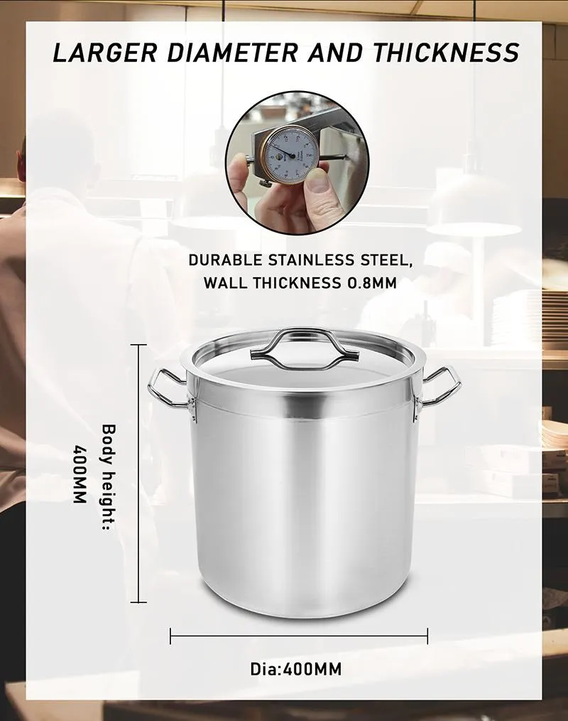 Daosheng Metal Good Price Stock Pot Large Commercial Stainless Steel Water Pot
