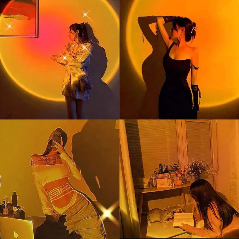 Rainbow Sun Sunset Home Decor LED Night Light Nordic Sunset Projection Light