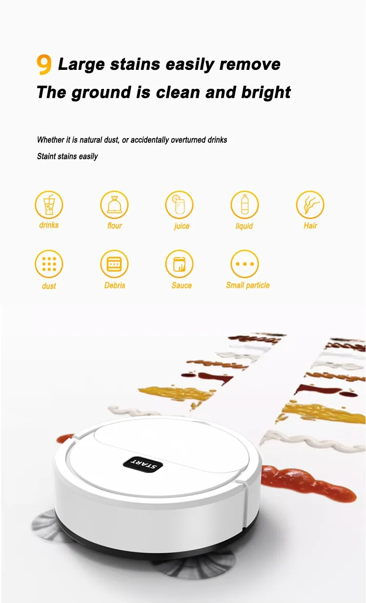 Smart Sweeping Machine Robot Mopping Cleaning Floor Mini Vacuum Cleaner for Household