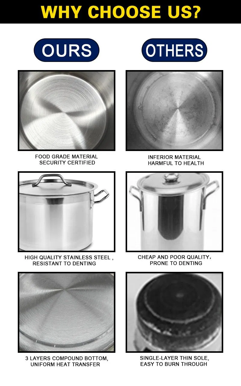 Daosheng Metal Good Price Stock Pot Large Commercial Stainless Steel Water Pot