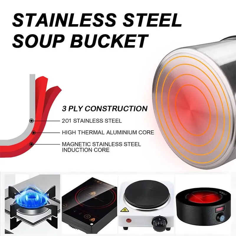 Daosheng Metal Good Price Stock Pot Large Commercial Stainless Steel Water Pot