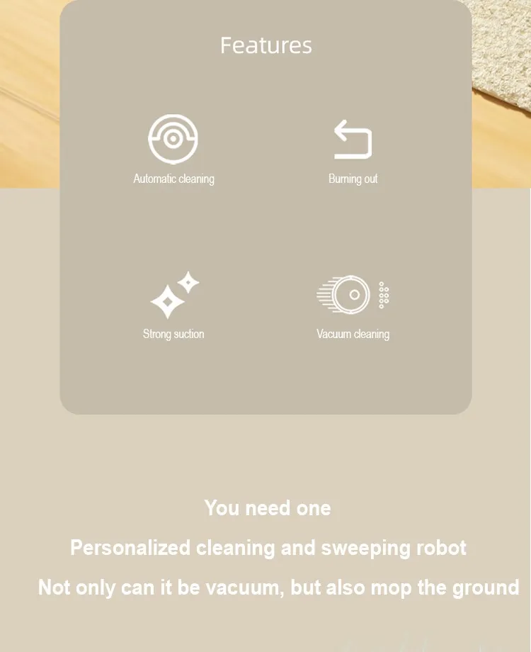 Smart Sweeping Machine Robot Mopping Cleaning Floor Mini Vacuum Cleaner for Household