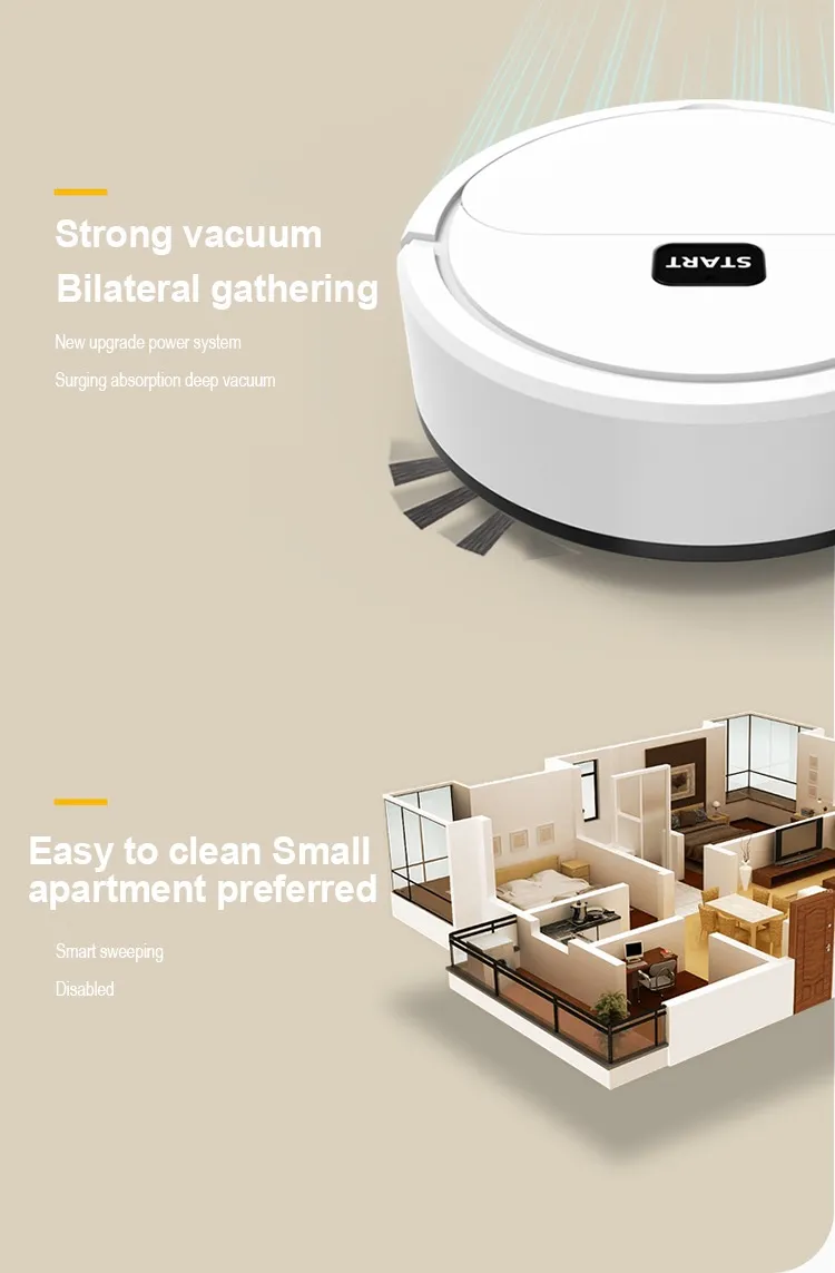 Smart Sweeping Machine Robot Mopping Cleaning Floor Mini Vacuum Cleaner for Household