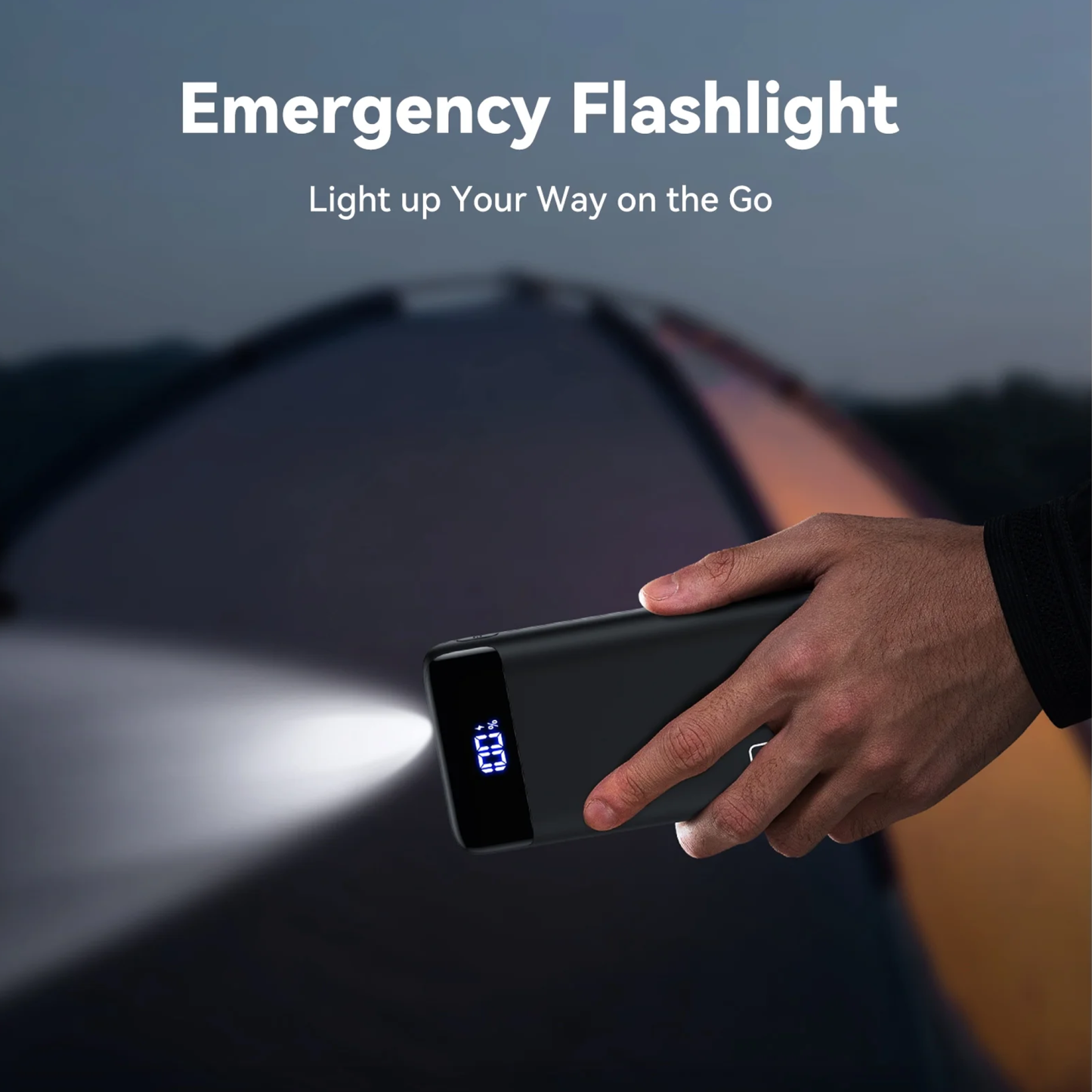 20000mAh Power Bank, 22.5W Fast Charging Portable Charger for iPhone & iPad, LED Display,Black