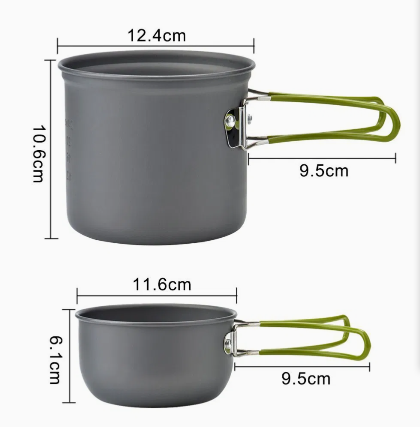 "Outdoor Camping Portable Barbecue Stove Cookware Set Multifunctional Storage Set Pot