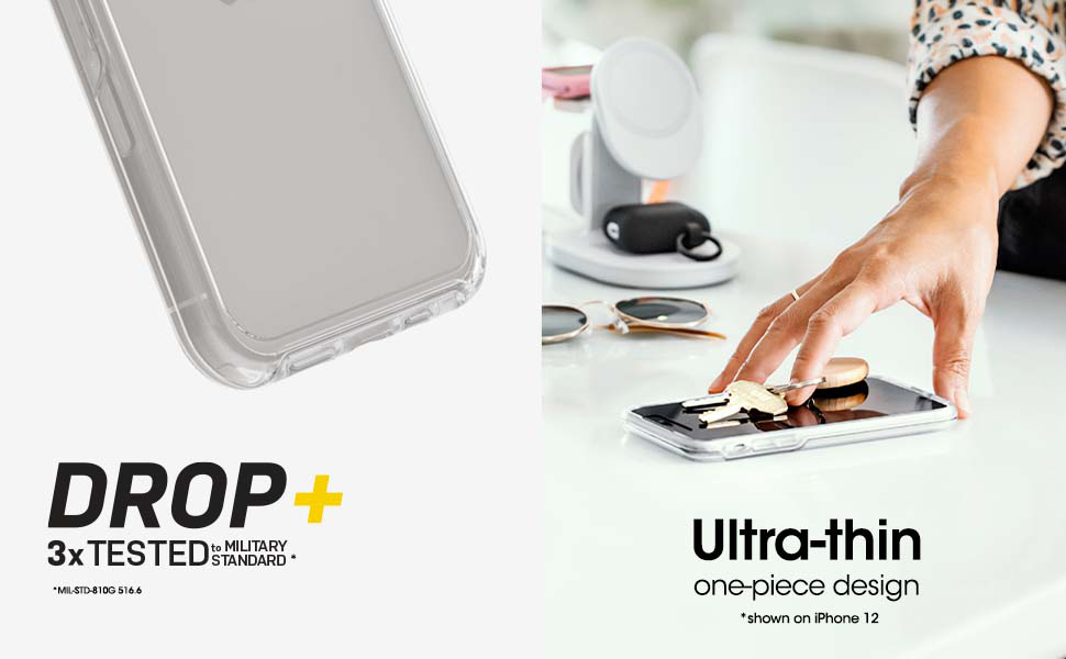 iPhone 13 (ONLY) Symmetry Series Case - CLEAR, ultra-sleek, wireless charging compatible, raised edges protect camera & screen