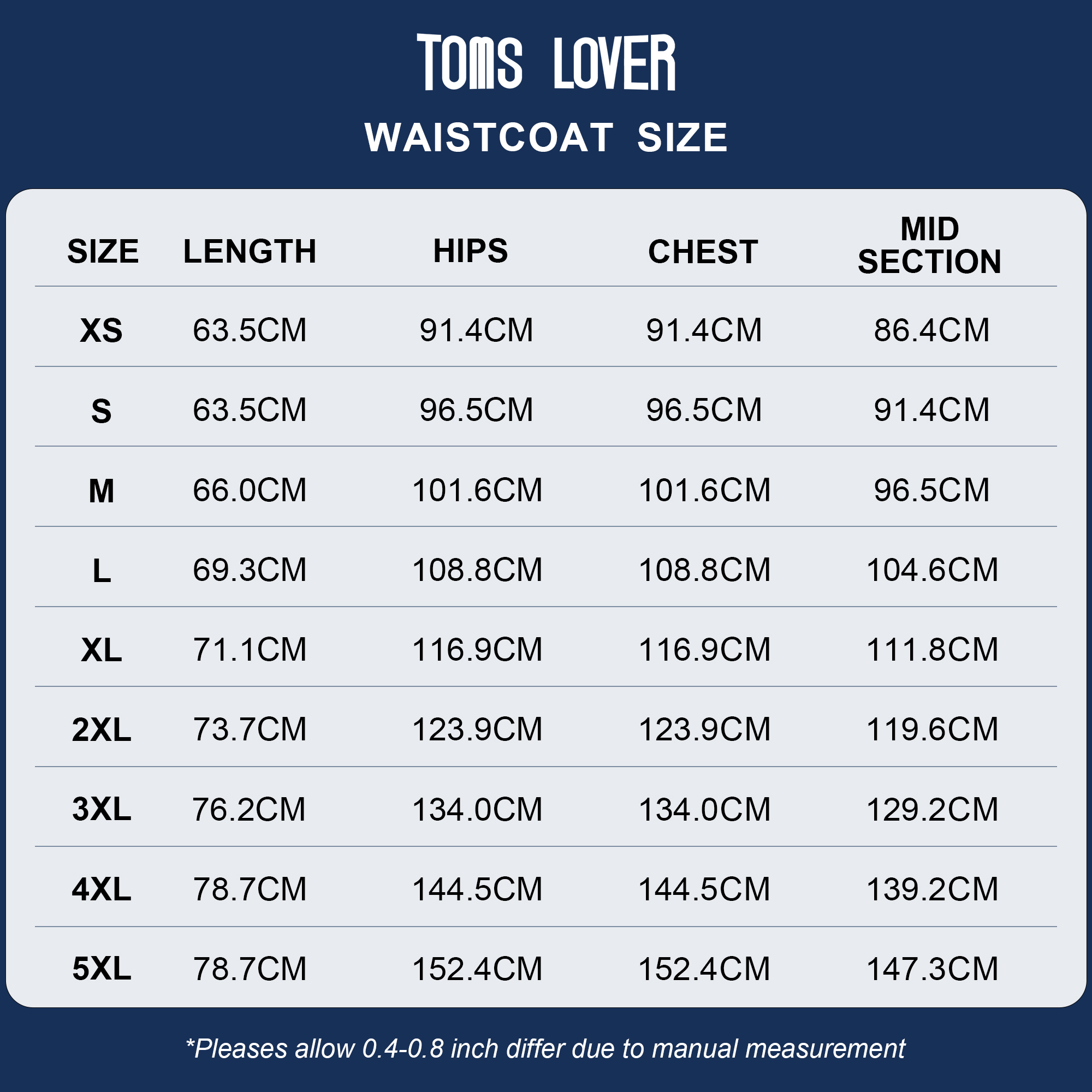 TomsloverWaistcoat for Men