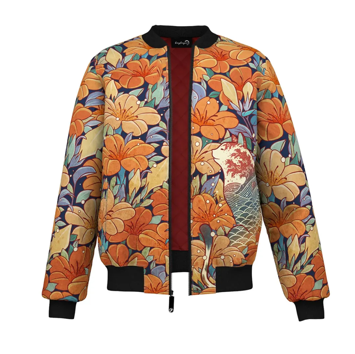Men's Fashion Printed Zipper Jacket