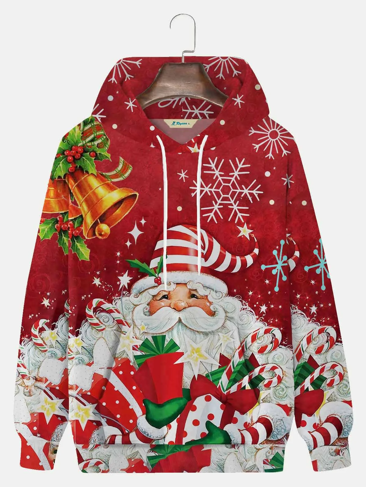 Men's Christmas Art Design Printed Hoodie