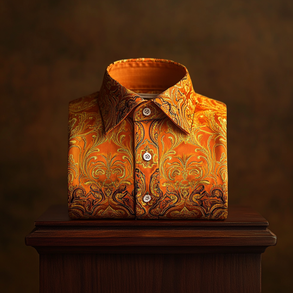 TomsloverElegance Sleek Print  Business Casual Shirt Long Sleeve