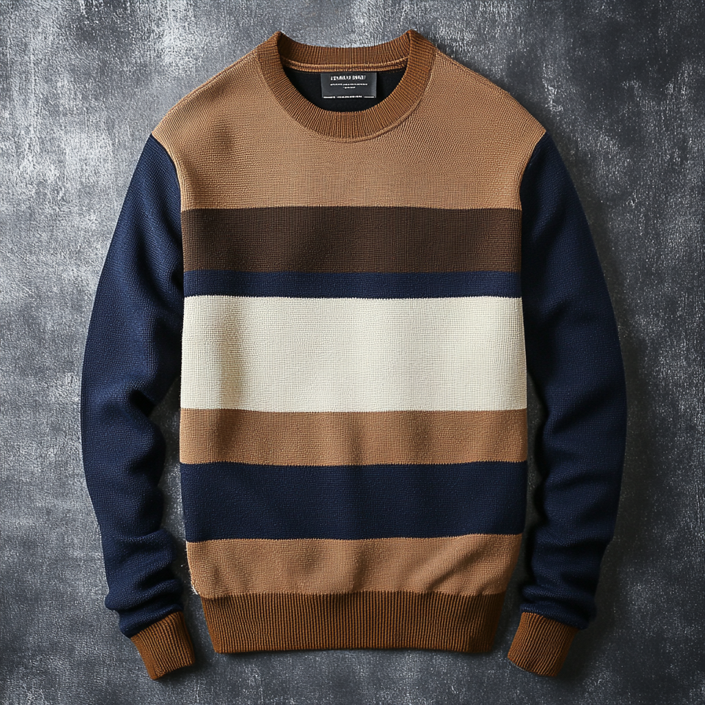 Men's business round neck pullover sweater