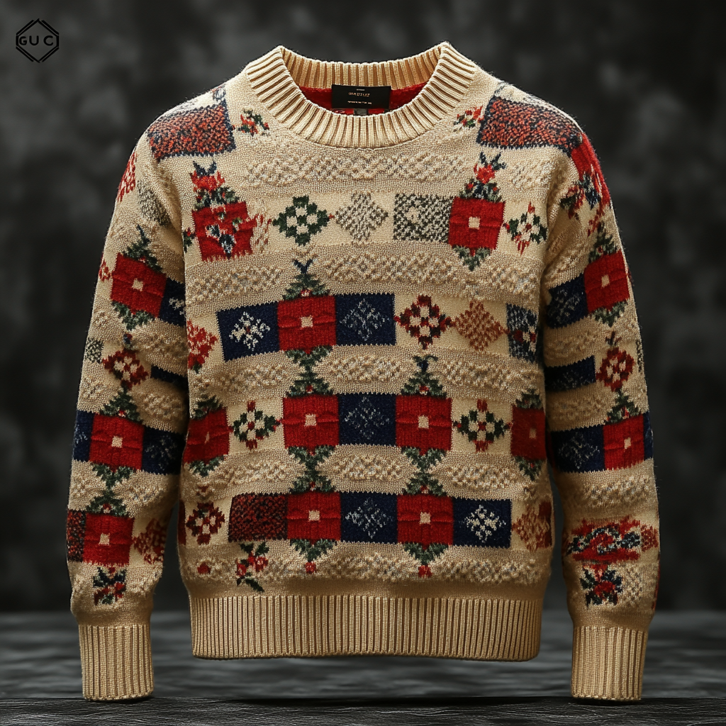 Men's business round neck pullover sweater